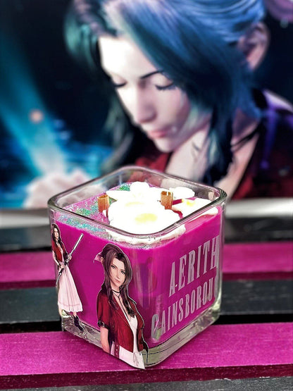 AERITH GAINSBOROUGH | Final Fantasy VII: Remake Candle Candles & Wax Tarts DIVA Nerdy Crafts 