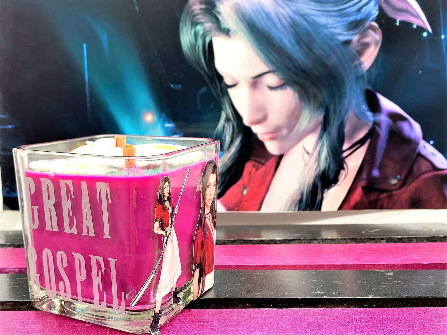 AERITH GAINSBOROUGH | Final Fantasy VII: Remake Candle Candles & Wax Tarts DIVA Nerdy Crafts 