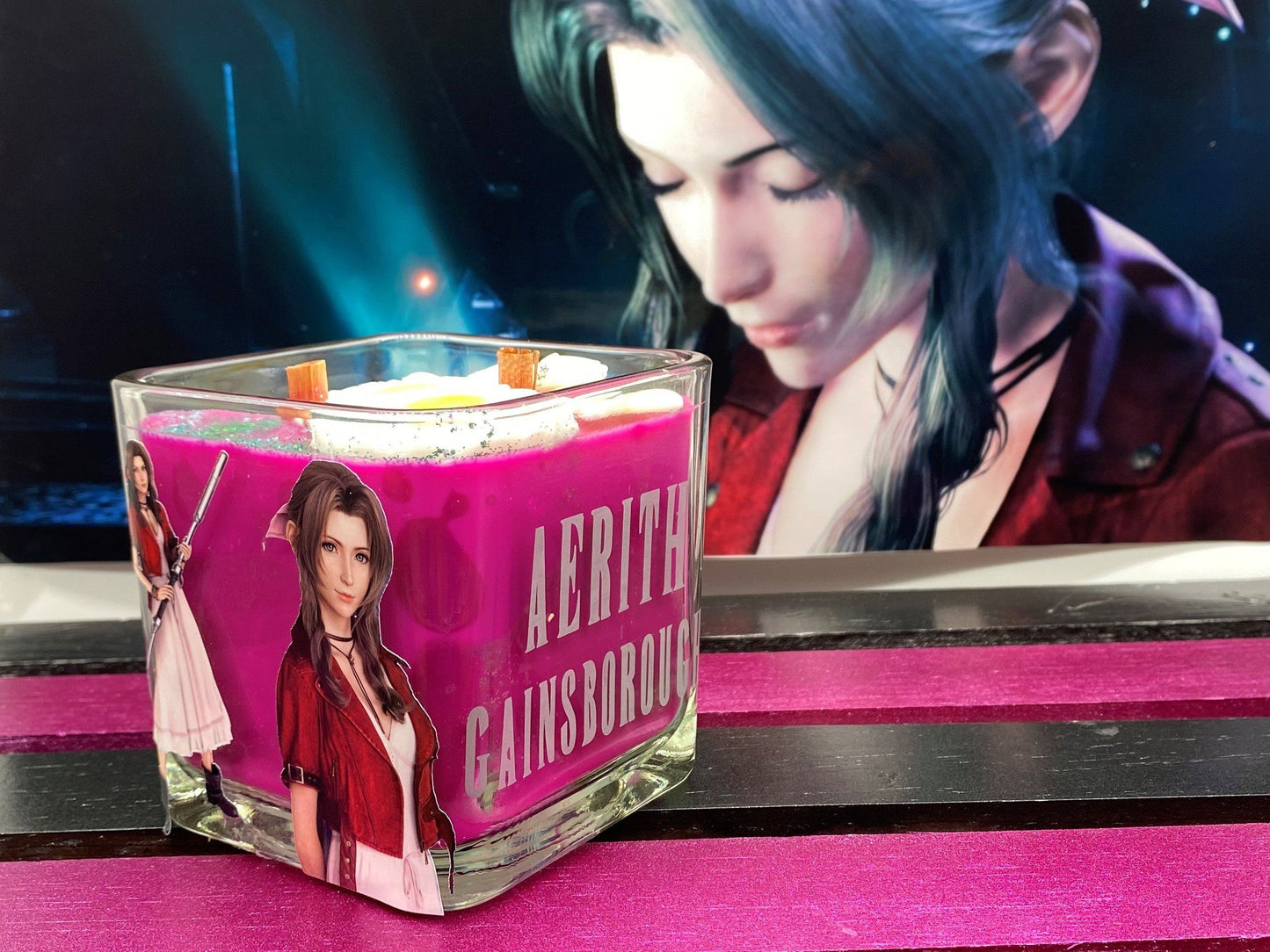 AERITH GAINSBOROUGH | Final Fantasy VII: Remake Candle Candles & Wax Tarts DIVA Nerdy Crafts 